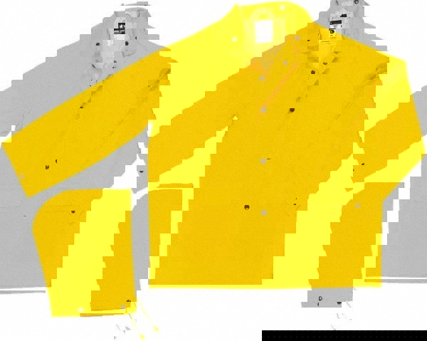 Rain Jacket: Size Medium, Yellow, Polyester